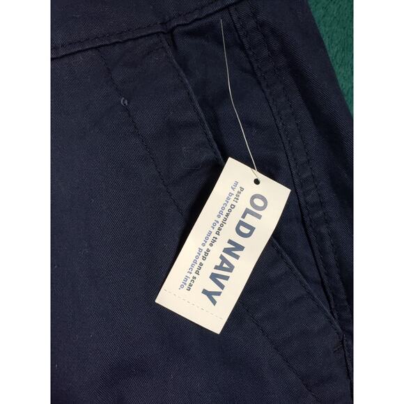 Old Navy Pants Size Medium Tall Womens Blue Stretch Chino Khaki Straight NWT - Picture 3 of 14